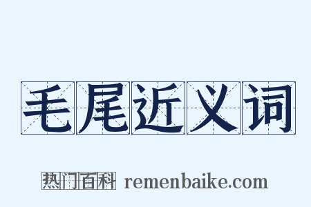 毛尾近义词是什么意思的图片